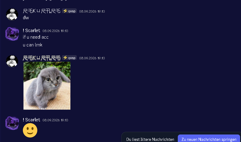 Account Offer Chat Screenshot
