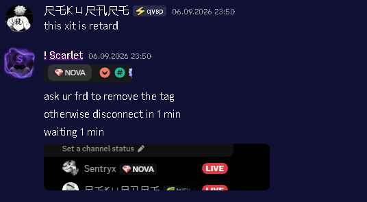 Streamer Disconnect Threat Screenshot