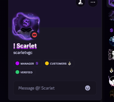 Discord Profile of ! Scarlet (@scarletvgc)